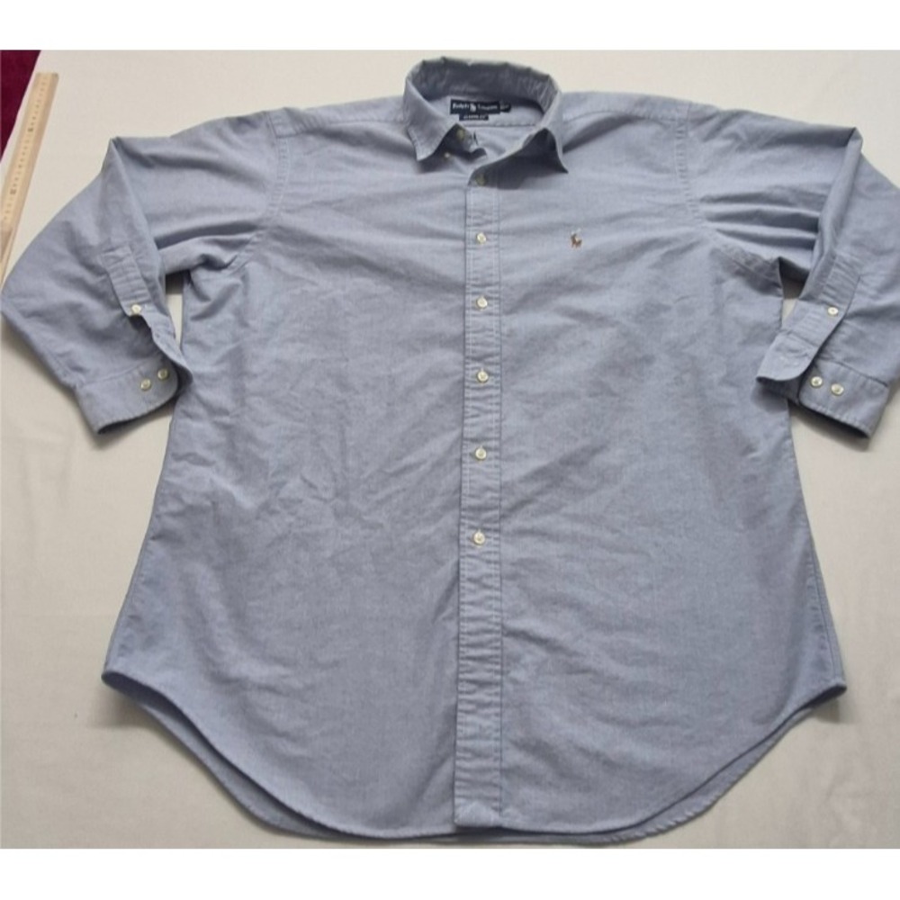 Ralph Lauren Classic men's blue long sleeve button up dress shirt 16.5 (32-33)